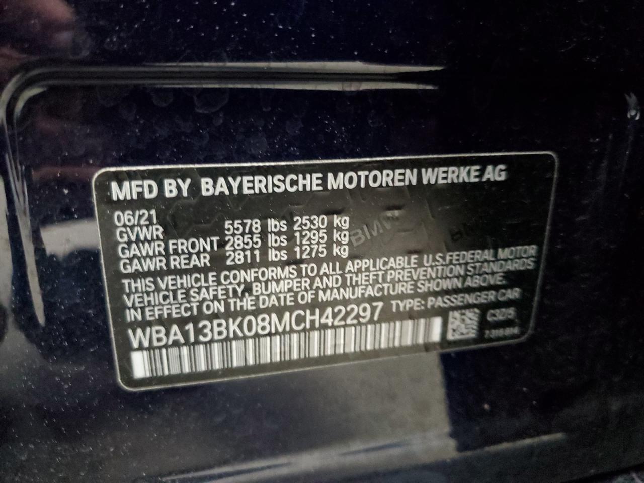 WBA13BK08MCH42297 2021 BMW M550Xi