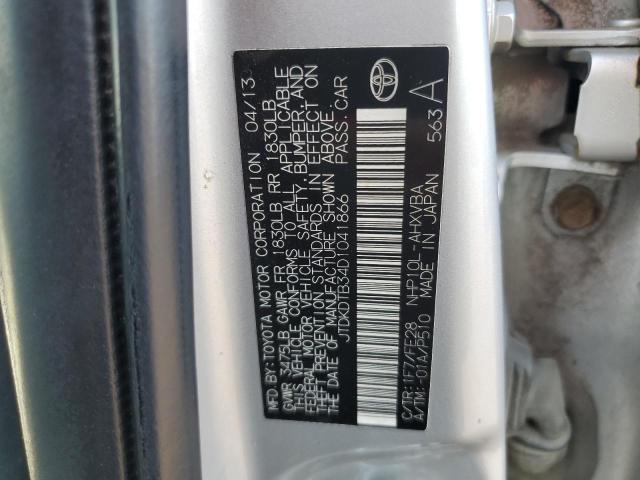 2013 Toyota Prius C VIN: JTDKDTB34D1041866 Lot: 53514234