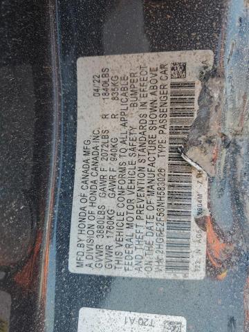 2HGFE2F56NH583026 2022 Honda Civic Sport