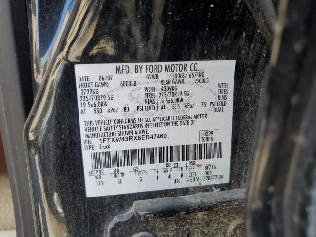 2008 Ford F450 Super Duty VIN: 1FTXW43RX8EB47469 Lot: 54646454