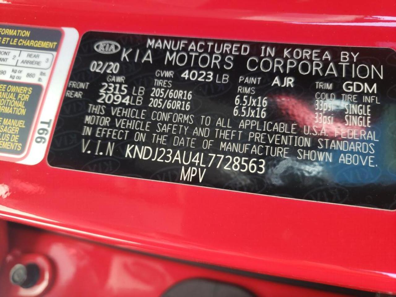 KNDJ23AU4L7728563 2020 Kia Soul Lx