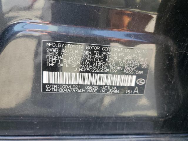 2011 Lexus Is 250 VIN: JTHCF5C25B5045199 Lot: 54378534