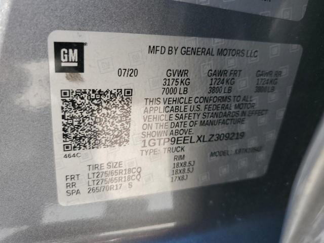 2020 GMC Sierra K1500 At4 VIN: 1GTP9EELXLZ309219 Lot: 53647194