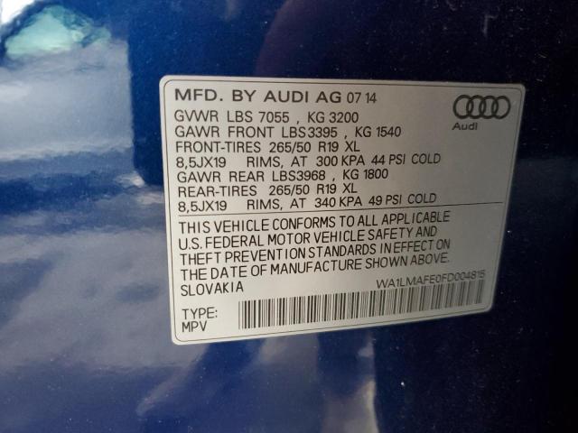 2015 AUDI Q7 TDI PRE - WA1LMAFE0FD004815