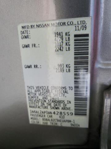 2010 Nissan Altima Base VIN: 1N4AL2AP3AN428559 Lot: 54764834