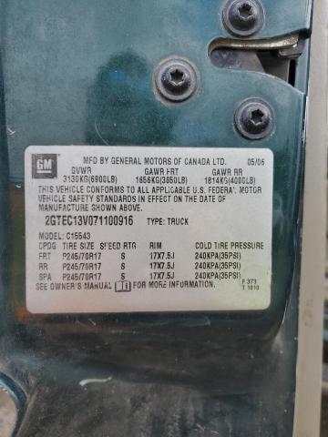 2007 GMC New Sierra C1500 Classic VIN: 2GTEC13V071100916 Lot: 54271214