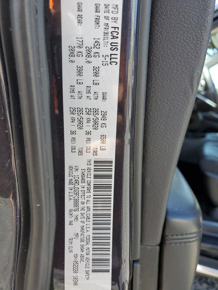 1C4RDJDG9FC888876 2015 Dodge Durango Limited