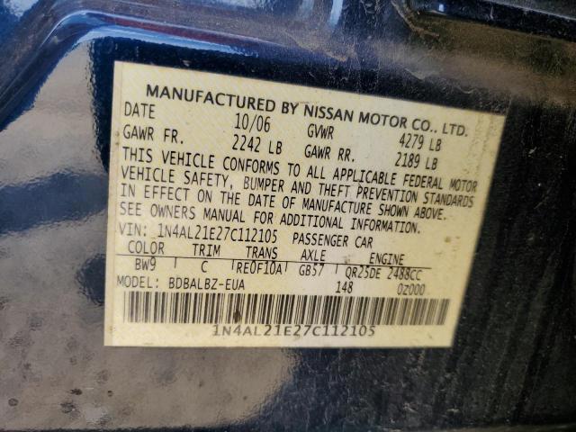 1N4AL21E27C112105 2007 Nissan Altima 2.5