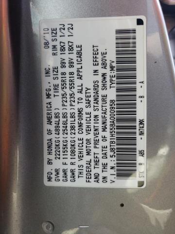 2011 Acura Rdx Technology VIN: 5J8TB1H55BA000958 Lot: 52957744