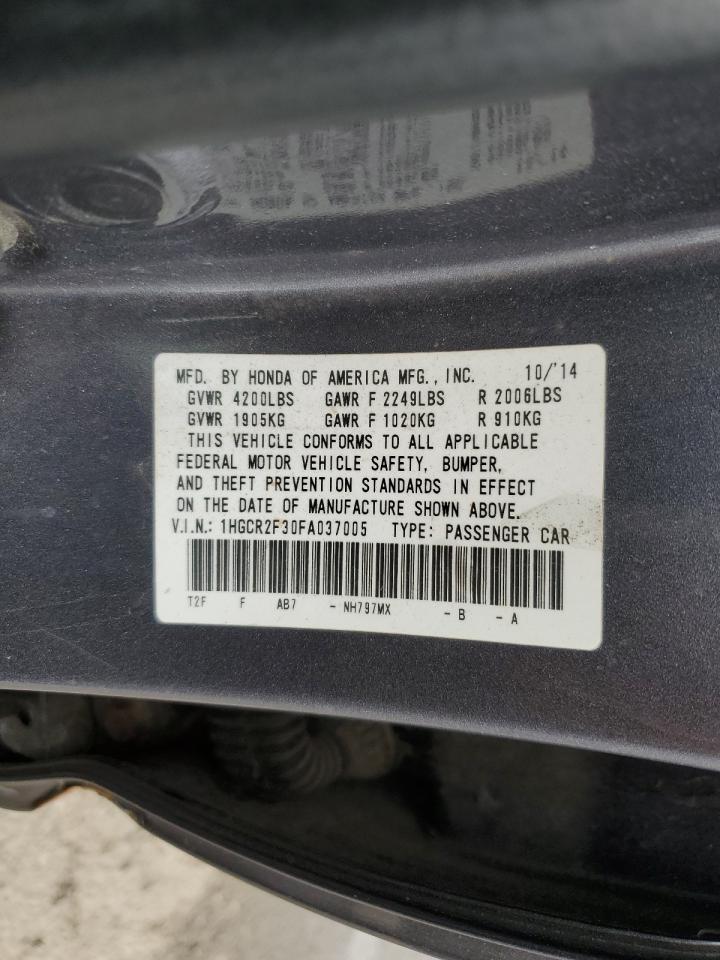 1HGCR2F30FA037005 2015 Honda Accord Lx