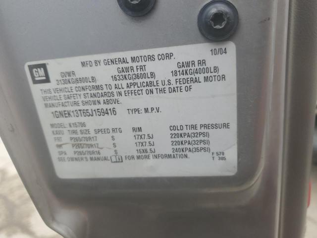 2005 Chevrolet Tahoe K1500 VIN: 1GNEK13T65J159416 Lot: 55344324