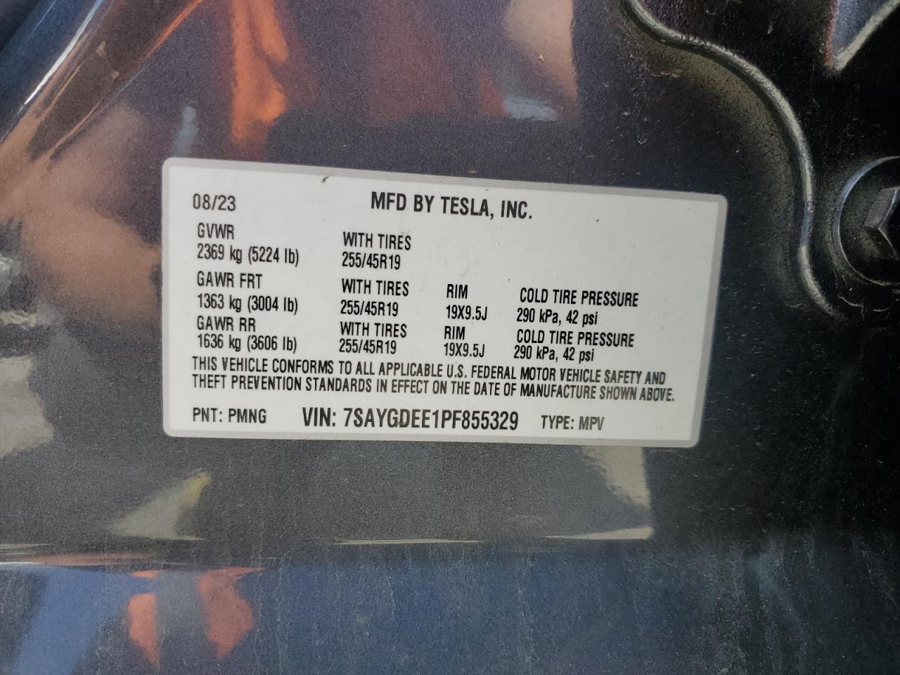 7SAYGDEE1PF855329 2023 Tesla Model Y