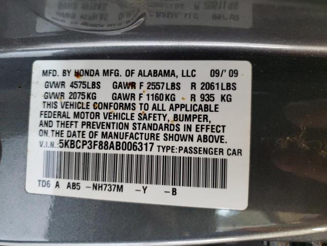 2010 Honda Accord Exl VIN: 5KBCP3F88AB006317 Lot: 54828934