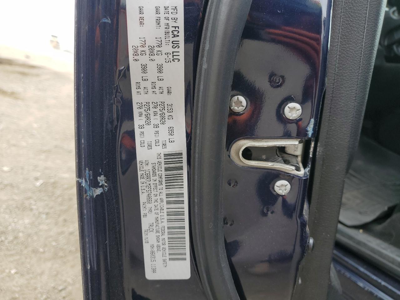 1C6RR7LM2FS740660 2015 Ram 1500 Slt