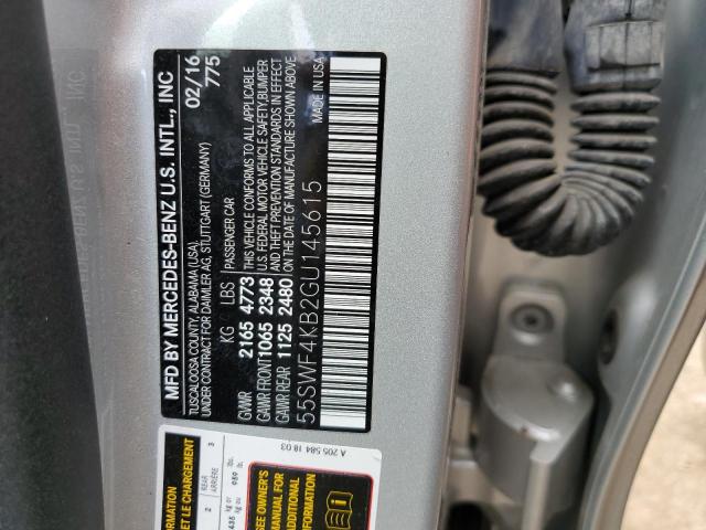 2016 Mercedes-Benz C 300 4Matic VIN: 55SWF4KB2GU145615 Lot: 54719934