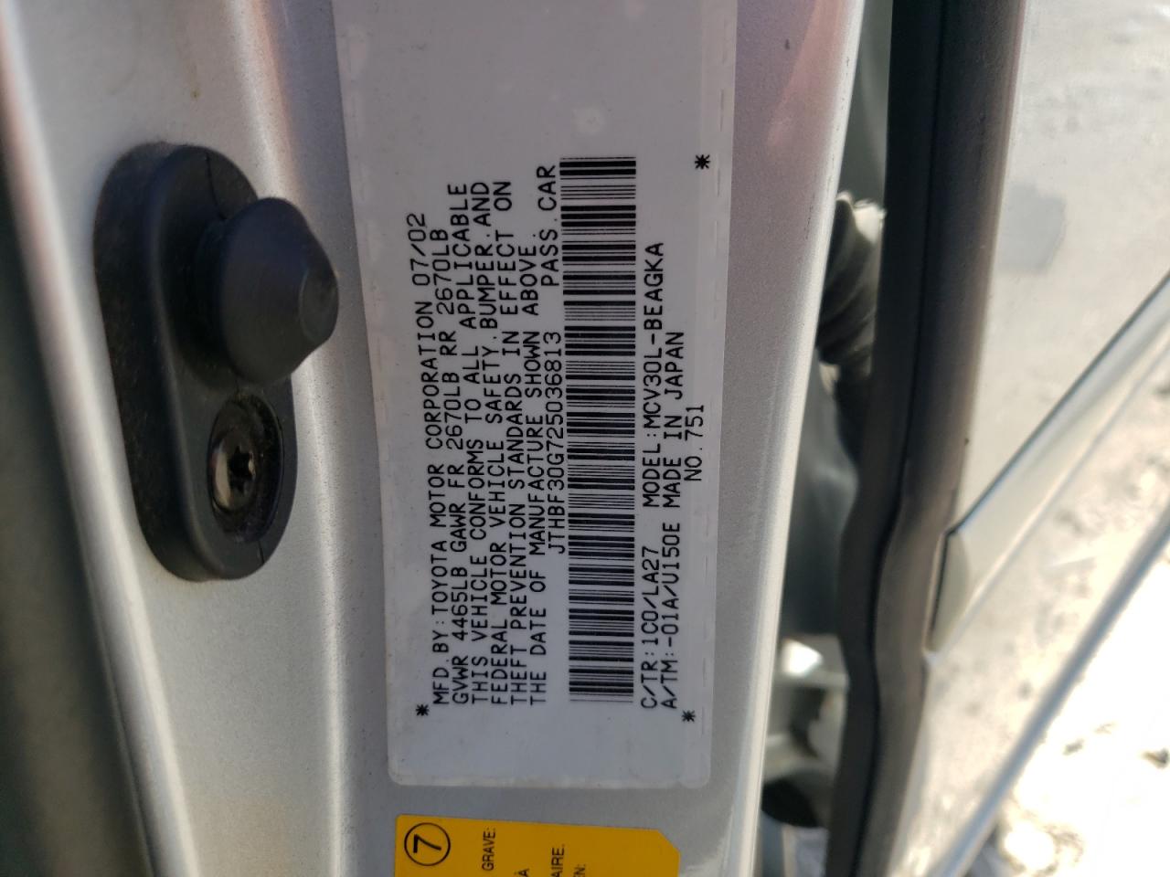 JTHBF30G725036813 2002 Lexus Es 300