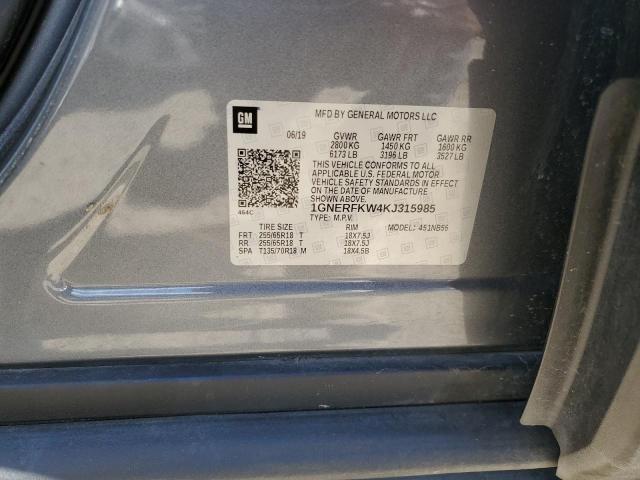 2019 Chevrolet Traverse Ls VIN: 1GNERFKW4KJ315985 Lot: 53901104