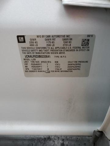 2011 Chevrolet Equinox Ltz VIN: 2CNALFEC8B6220641 Lot: 53991314