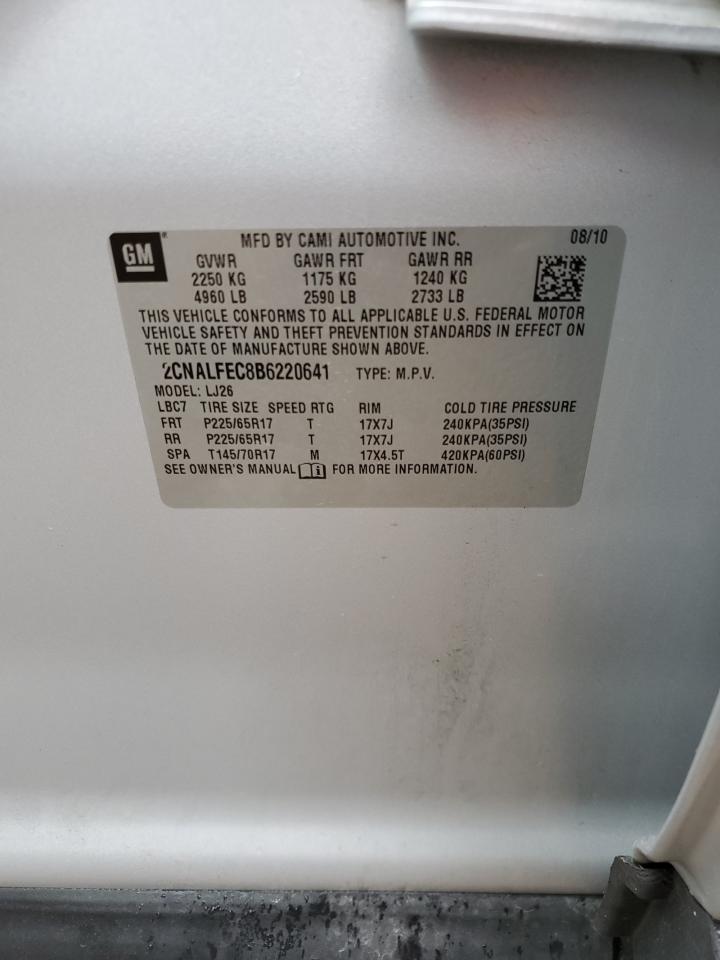 2CNALFEC8B6220641 2011 Chevrolet Equinox Ltz