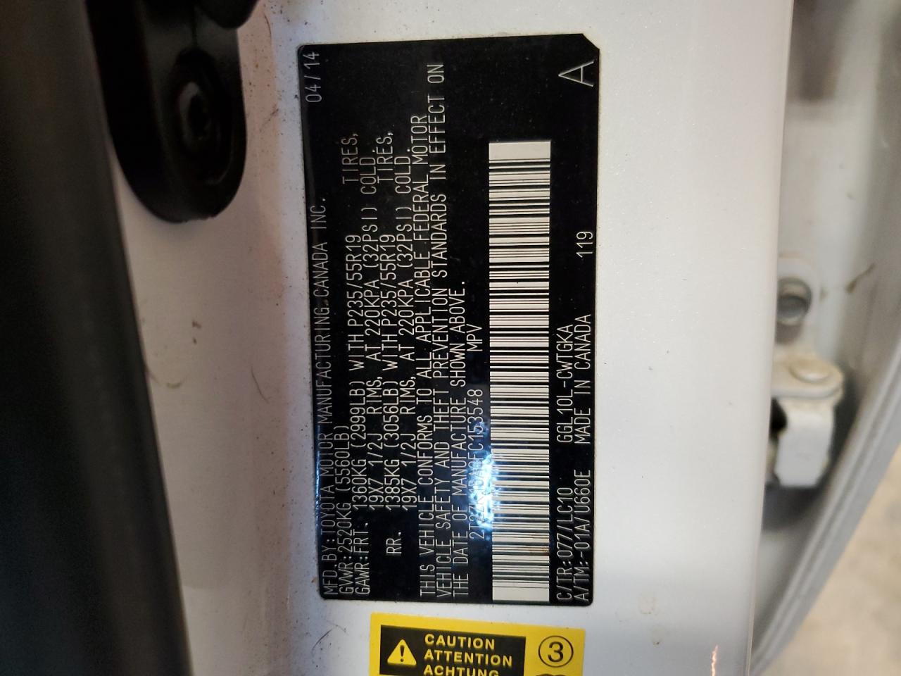 2T2ZK1BA0FC153548 2015 Lexus Rx 350