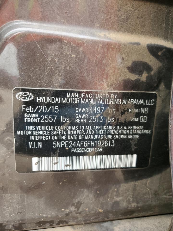 5NPE24AF6FH192613 2015 Hyundai Sonata Se