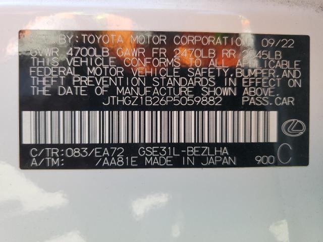 2023 Lexus Is 350 F Sport Design VIN: JTHGZ1B26P5059882 Lot: 53269144