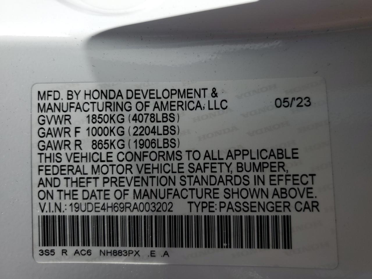 19UDE4H69RA003202 2024 Acura Integra A-Spec Tech