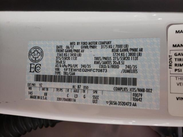 2017 FORD F150 SUPER - 1FTEW1EG2HFC70873