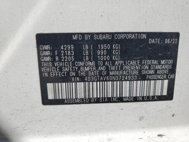 2022 Subaru Impreza Premium VIN: 4S3GTAV60N3724933 Lot: 56484264