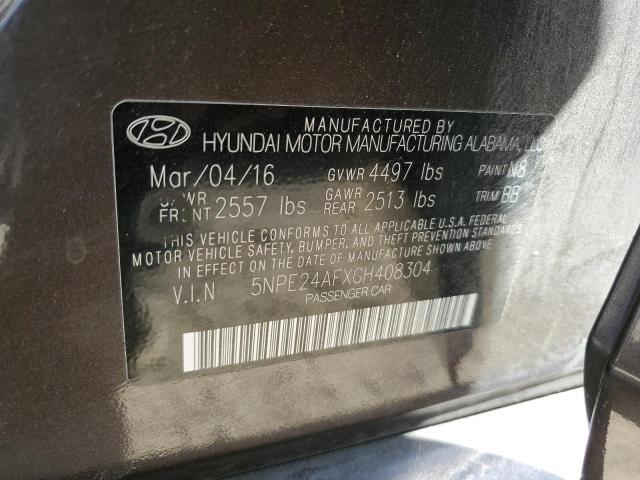 2016 Hyundai Sonata Se VIN: 5NPE24AFXGH408304 Lot: 55720074