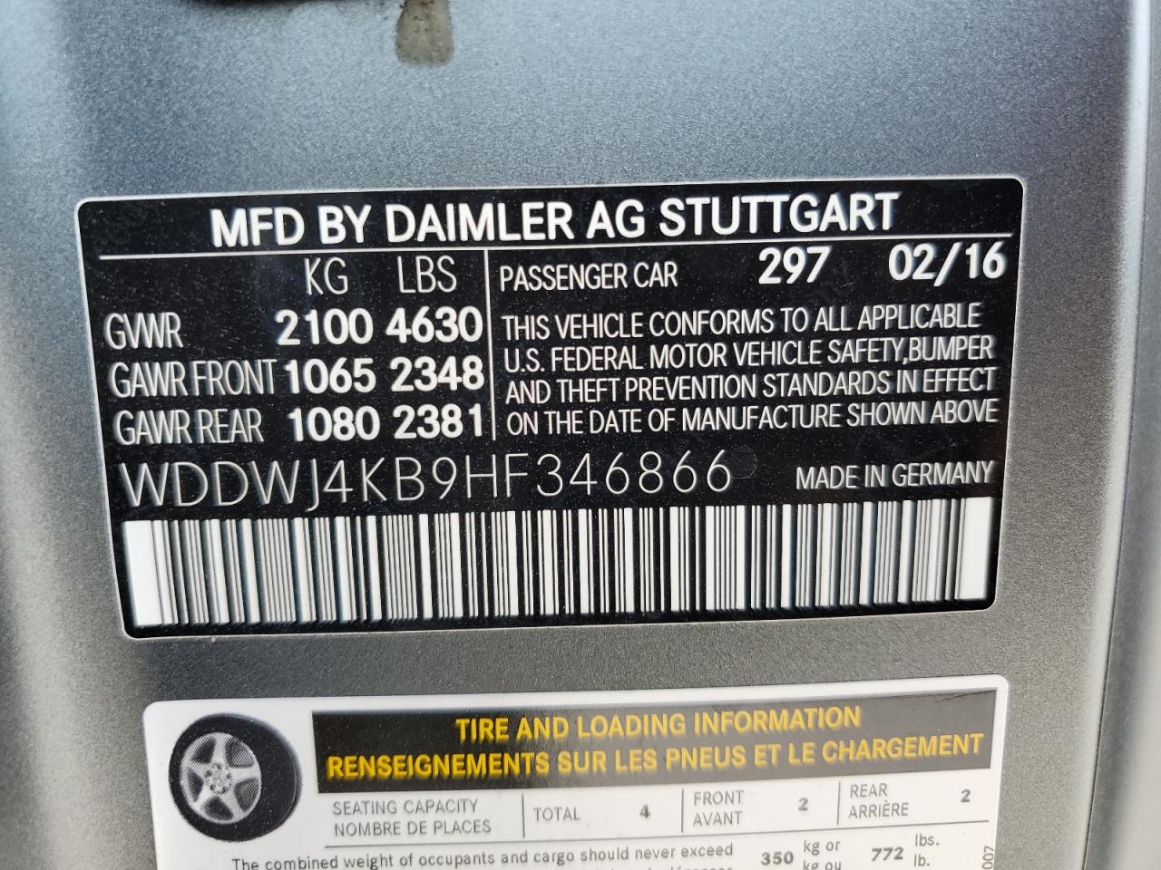 WDDWJ4KB9HF346866 2017 Mercedes-Benz C 300 4Matic