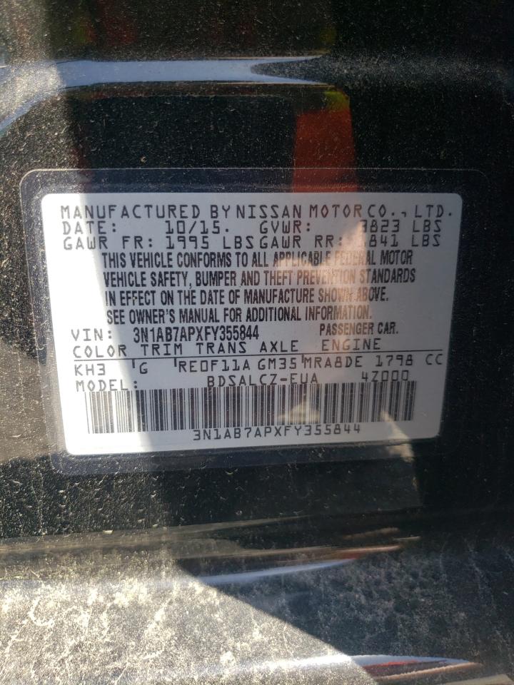 3N1AB7APXFY355844 2015 Nissan Sentra S