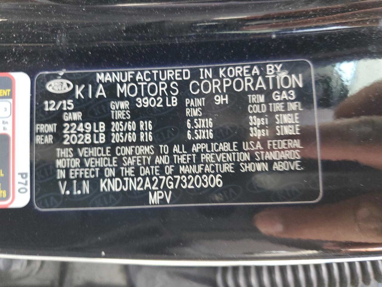 KNDJN2A27G7320306 2016 Kia Soul