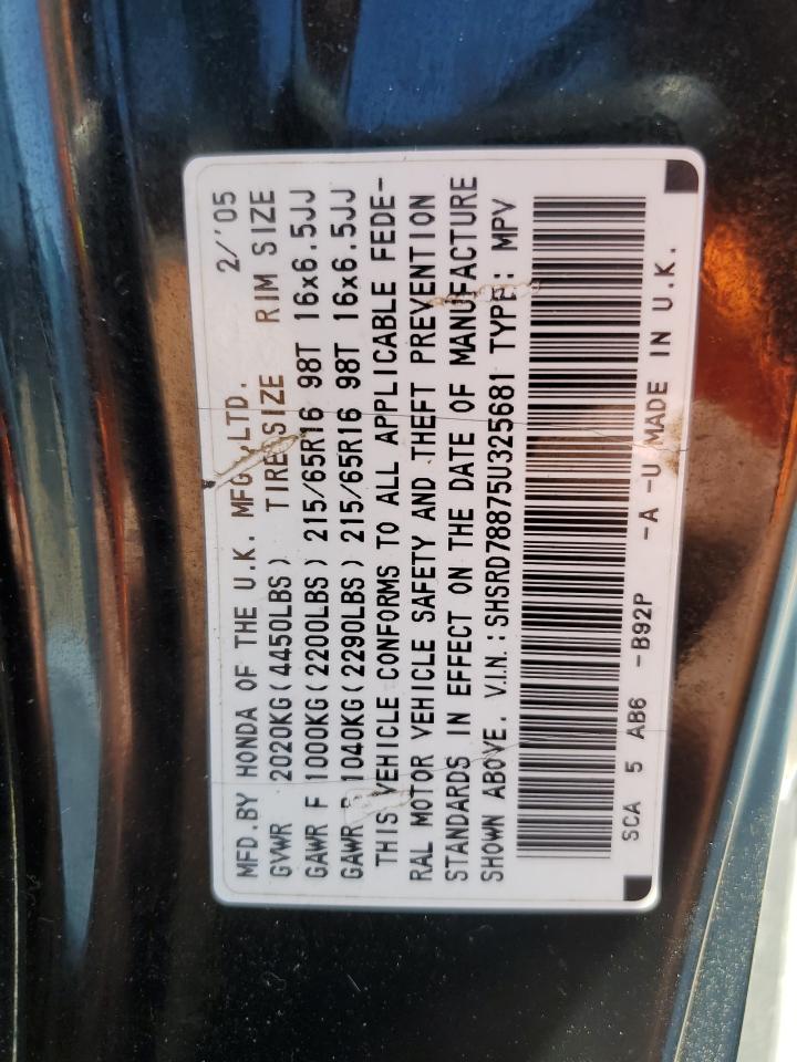 SHSRD78875U325681 2005 Honda Cr-V Ex