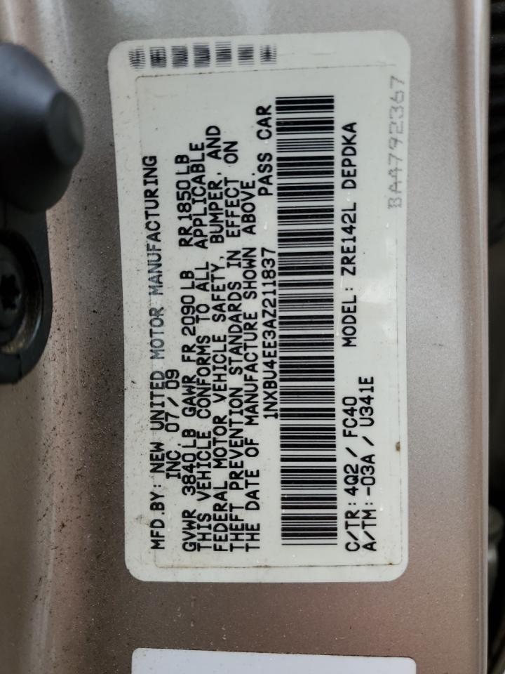 1NXBU4EE3AZ211837 2010 Toyota Corolla Base