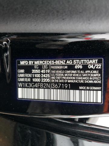 2022 Mercedes-Benz A 220 4Matic VIN: W1K3G4FB2NJ367191 Lot: 54587724