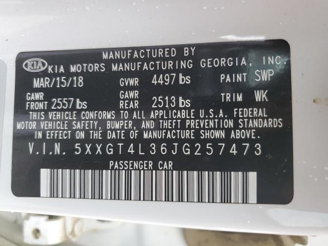 2018 Kia Optima Lx VIN: 5XXGT4L36JG257473 Lot: 56568894