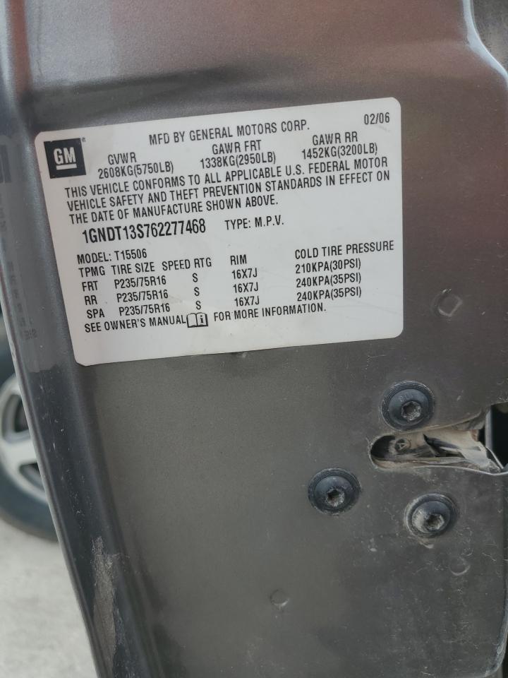 1GNDT13S762277468 2006 Chevrolet Trailblazer Ls