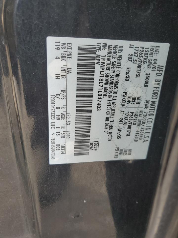 1FMPU18L71LB47483 2001 Ford Expedition Eddie Bauer