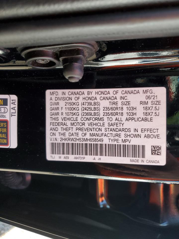 2HKRW2H53MH658549 2021 Honda Cr-V Ex