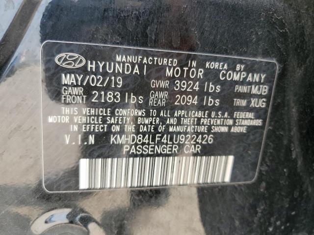 2020 Hyundai Elantra Sel VIN: KMHD84LF4LU922426 Lot: 56574374