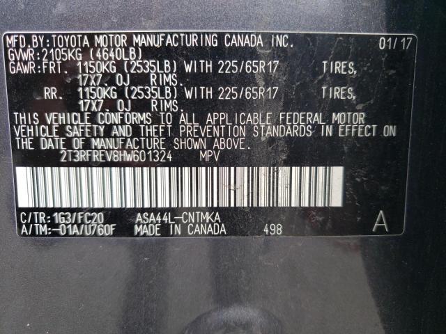 2017 Toyota Rav4 Xle VIN: 2T3RFREV8HW601324 Lot: 56458094