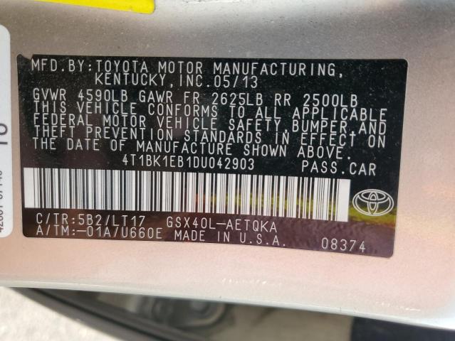 2013 Toyota Avalon Base VIN: 4T1BK1EB1DU042903 Lot: 56430414