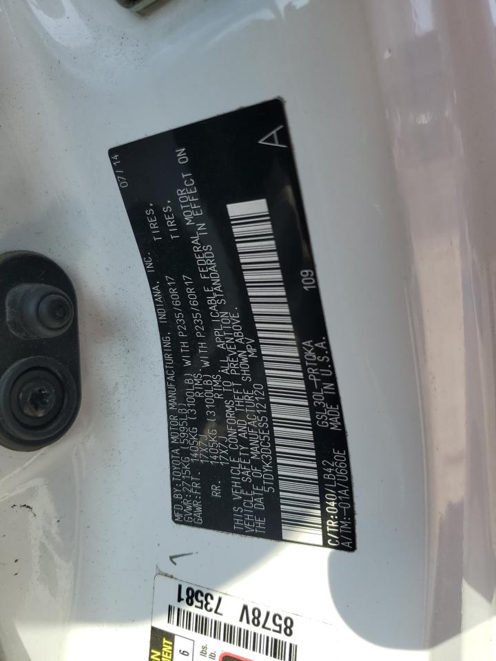 5TDYK3DC5ES512120 2014 Toyota Sienna Xle