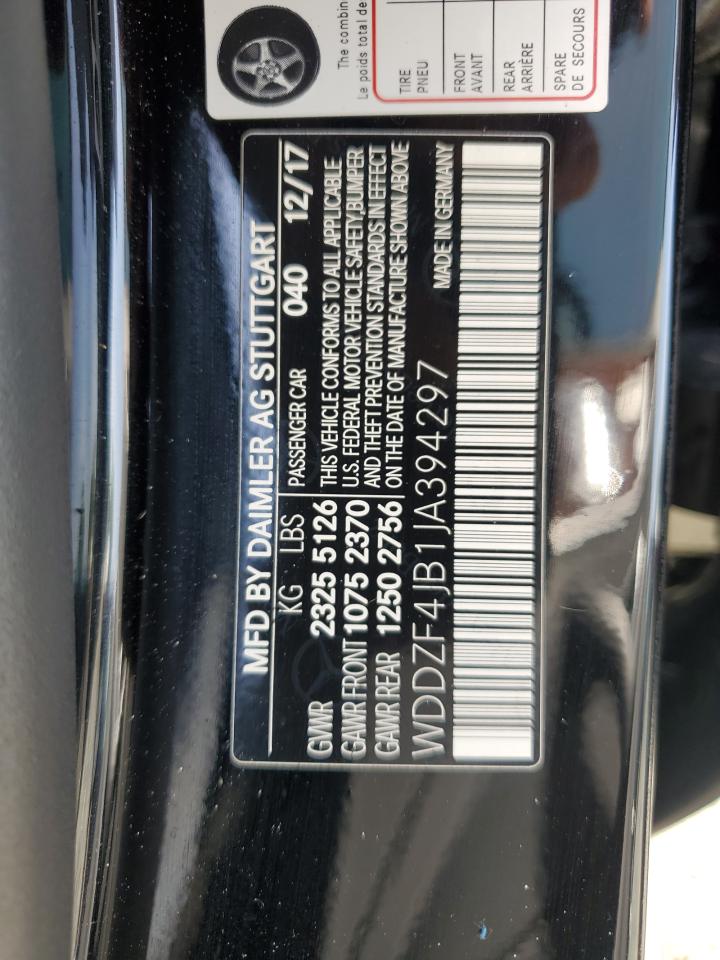 WDDZF4JB1JA394297 2018 Mercedes-Benz E 300