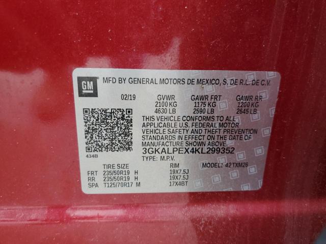 2019 GMC Terrain Slt VIN: 3GKALPEX4KL299352 Lot: 56508364