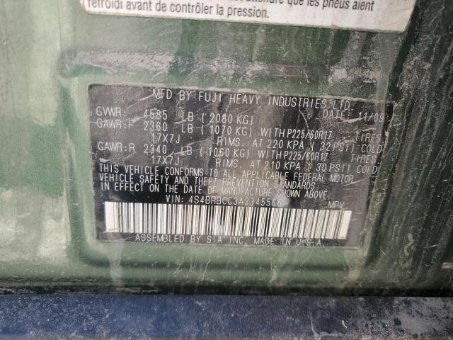 2010 Subaru Outback 2.5I Premium VIN: 4S4BRBCC3A3345566 Lot: 55291324