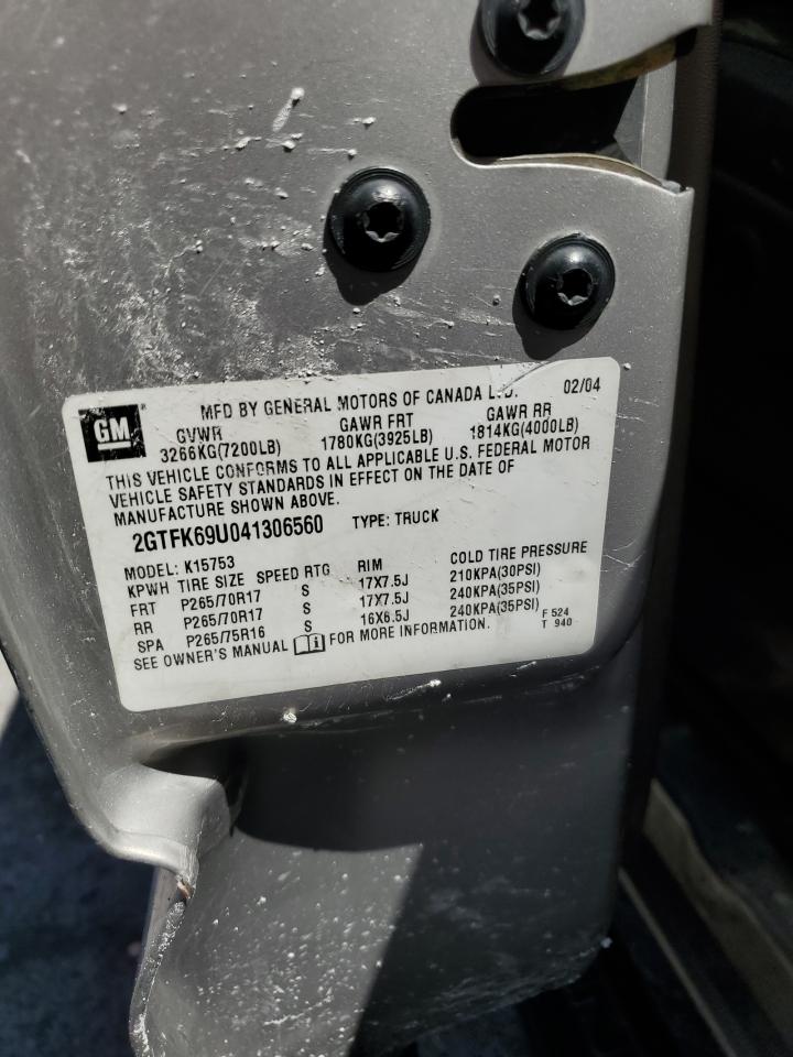 2GTFK69U041306560 2004 GMC Sierra K1500 Denali