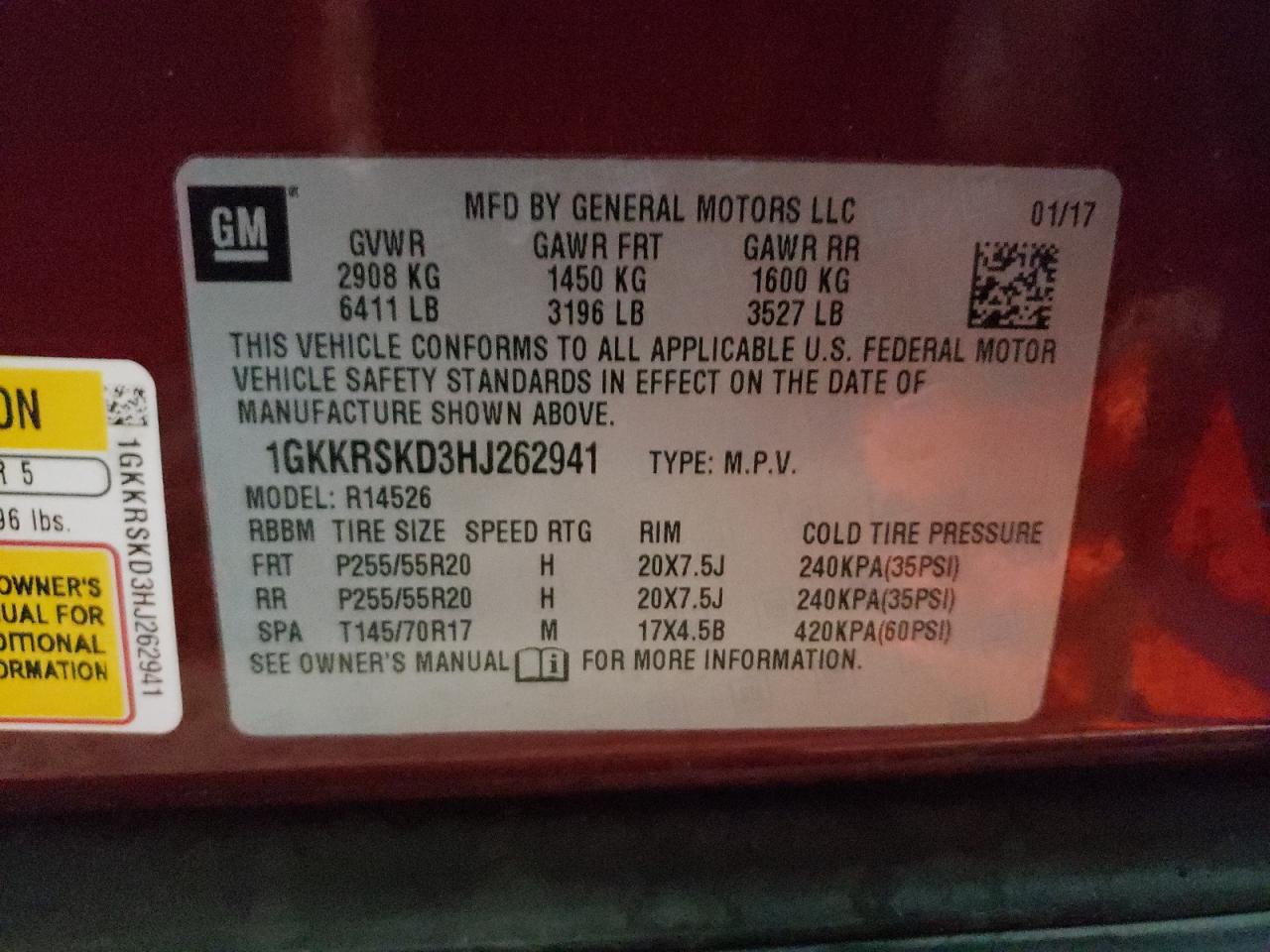 1GKKRSKD3HJ262941 2017 GMC Acadia Limited Slt-2