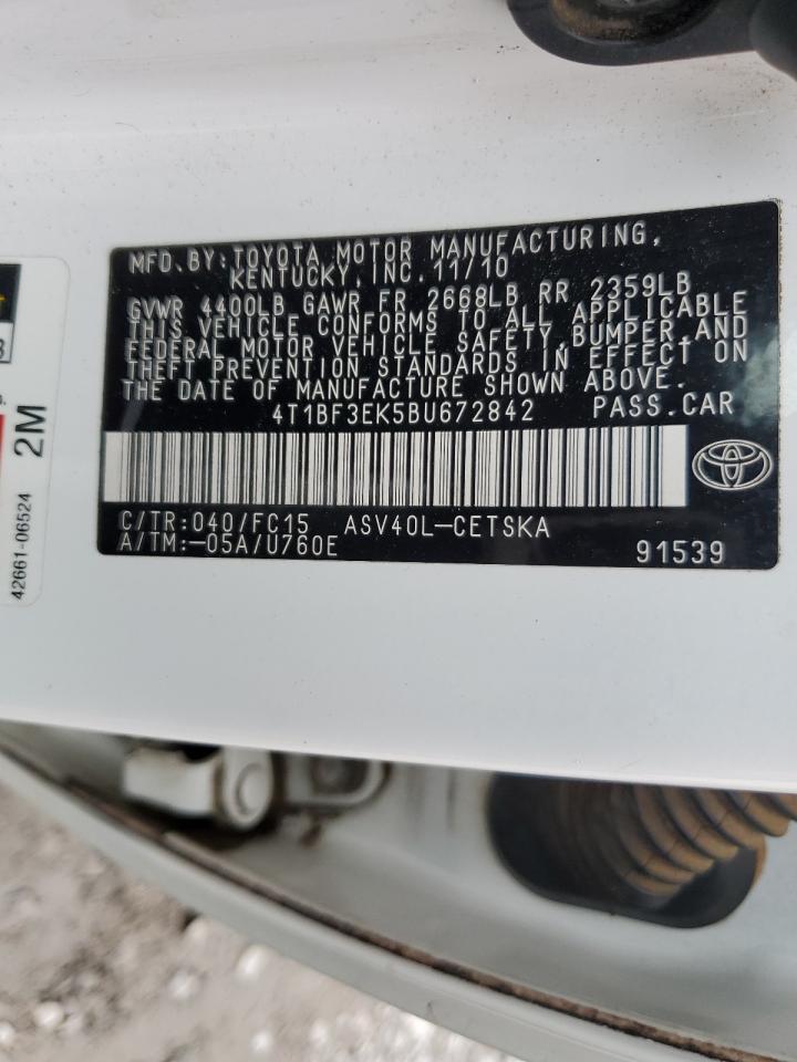 4T1BF3EK5BU672842 2011 Toyota Camry Base